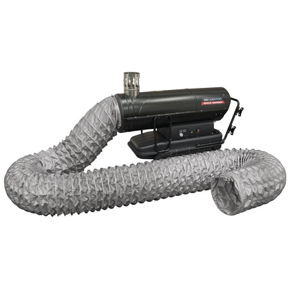 Sealey ABI1700COMBO Space Warmer Indirect Kerosene/Diesel Heater 170,000Btu/hr with 5M Ducting | 170,607Btu/hr(50kW), 230V ~ 50Hz, Thermostat, Wheels
