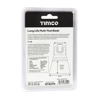 TIMCO Long Life MTool Blade Straight 69mm Pack 1