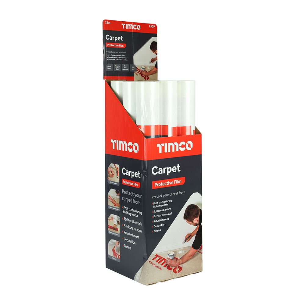 TIMCO Carpet Protective Film 25m x 0.6m Pack 1