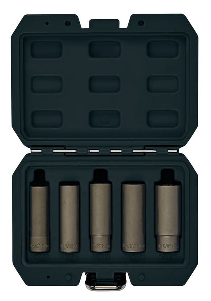12423 Draper Wheel Nut Double Socket Set, 3/8 Sq. Dr. (5 Piece) LWN/DS5 Wheel Nut Sockets Professional Trade DIY Workshop Garage Use