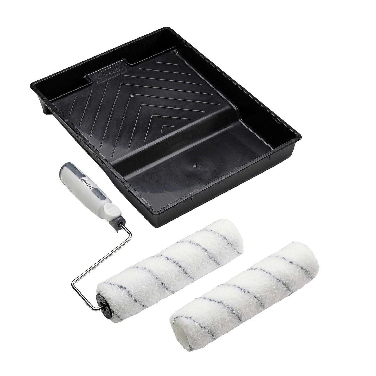 Harris Seriously Good Twin Medium Pile Roller Set 9in with Frame, Paint Tray and 2 Sleeves for Walls and Ceilings