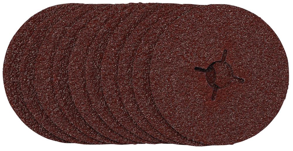 Draper 115MM FIBRE DISC 24G 68376 68376 Fibre Sanding Discs, 115mm, (Pack of 10)