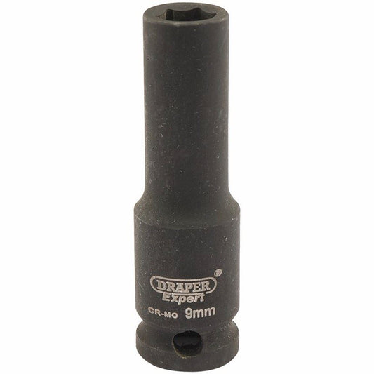 06882 Draper HI-TORQ 6 Point Deep Impact Socket, 3/8 Sq. Dr., 9mm 409D-MM 3/8 Impact Sockets Professional Trade DIY Workshop Garage Use