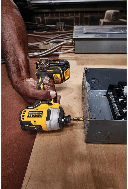 DeWalt DCF809N 18V XR Brushless Compact Impact Driver Body Only | 190Nm Torque, 131mm Design, 1/4 Inch Hex Holder and Triple LED
