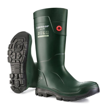 Dunlop Purofort Terrapro Full Safety Yellow Wellington Boots Steel Toe Work