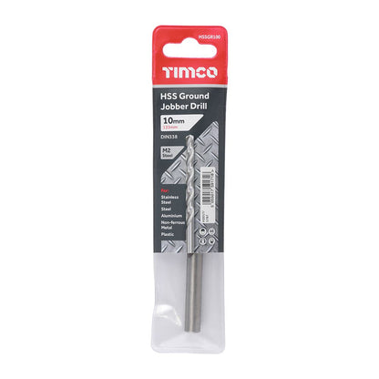 TIMCO HSS-G Jobber Drill Bit M2 10.0mm Pack 1