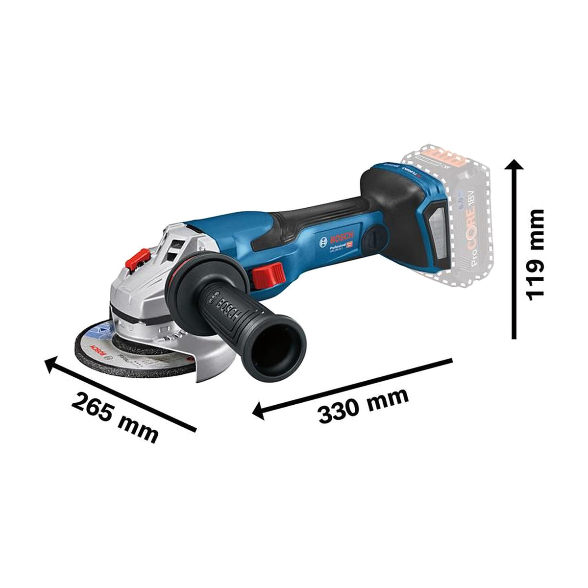 BSH GWS 18V-15C Professional BITURBO Angle Grinder 125mm 18V Bare Unit