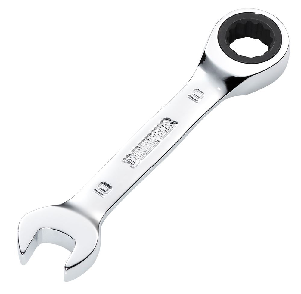 Draper 10MM STUBBY RATCHETING SPANNER 27865 27865 HI-TORQÂ® Metric Stubby Ratchet Combination Spanner