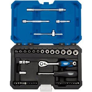 Draper 1/4 MULTI-DR SOCKET SET 43PCE 16479 1/4 Sq. Dr. Metric Draper Expert Multi-DriveÂ® Socket Set (43 Piece)