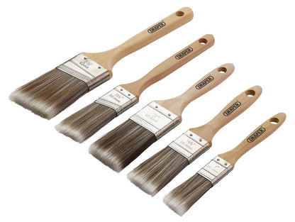 Draper 5PC PAINT BRUSH SET - A/W-HAND Wood Handle Paint Brush Set (5 Piece)