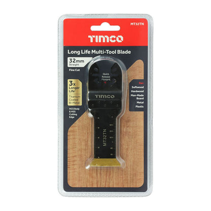 TIMCO Long Life MTool Blade Straight 32mm Pack 1