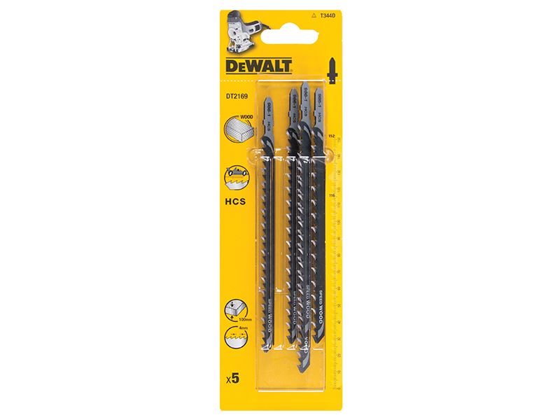 DeWalt DT2169-QZ HCS Wood Jigsaw Blades Pack of 5 T344D