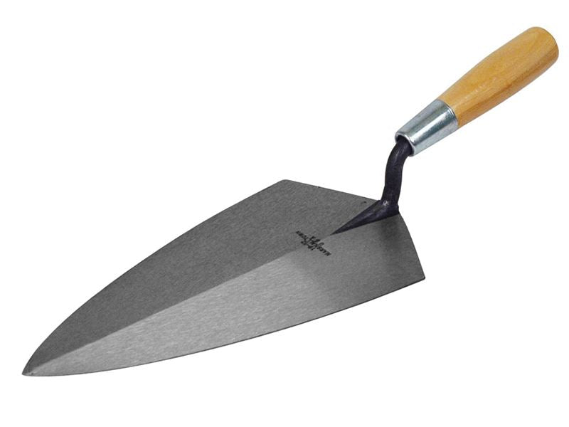 Marshalltown M1910 19 Philadelphia Pattern Brick Trowel Wooden Handle 10in