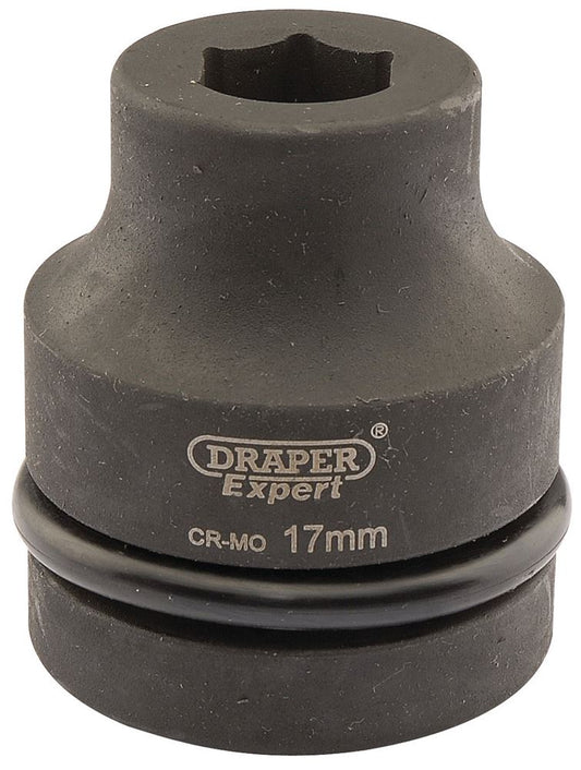 05098 Draper Expert Expert HI-TORQ 6 Point Impact Socket, 1 Sq. Dr., 17mm 425-MM 1 Impact Sockets Professional Trade DIY Workshop Garage Use