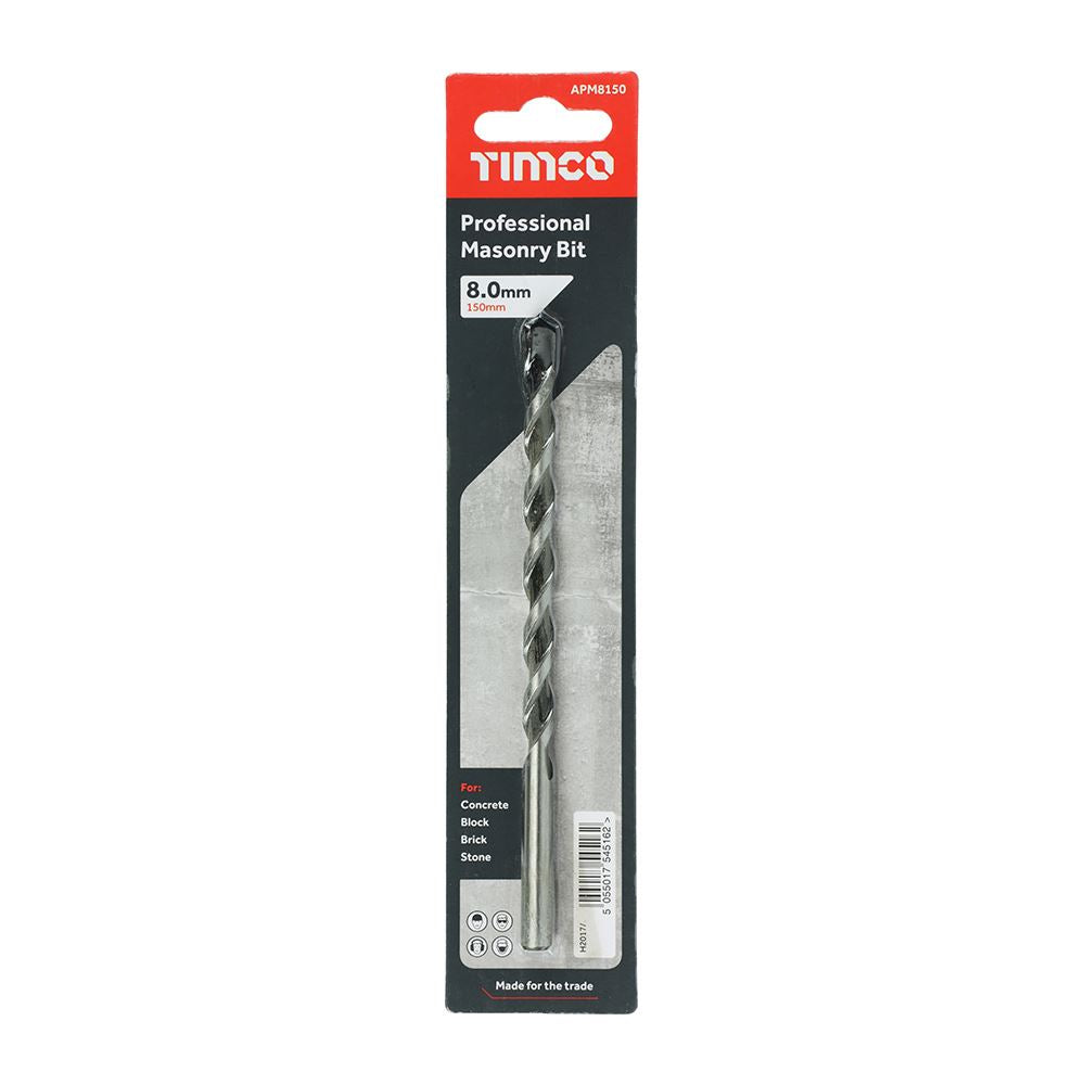 TIMCO Professional Masonry Bit 8.0 x 150 Pack 1