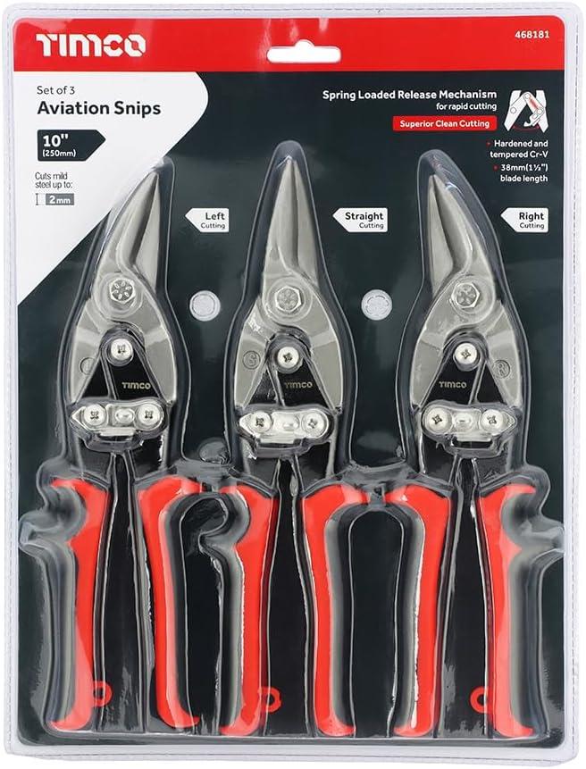 TIMCO Aviation Snips Set 3pcs Pack 3