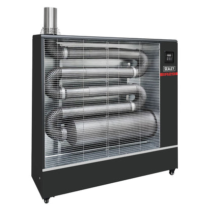 Sealey IR29 Industrial Infrared Diesel Heater 29kW | 99,000Btu/hr(29kW), 80W, 230V~50Hz, Thermostat, Timer, Wheels, Overheat Protection