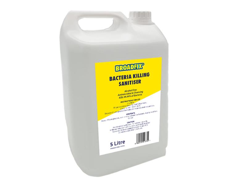 Broadfix BFHS5L Bacteria Killing Hand Sanitiser 5 litre