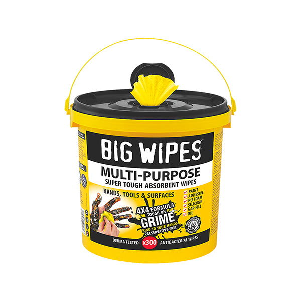 Big Wipes 300x Multi Purpose Super Tough Industrial Absorbent Cleaning Wipes