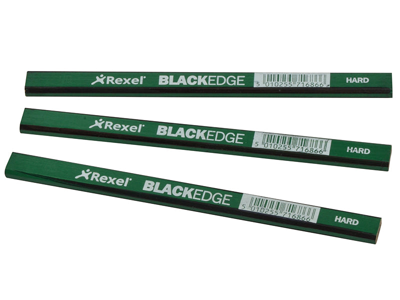 Blackedge 34332 Carpenter's Pencils - Green / Hard (Card 12)