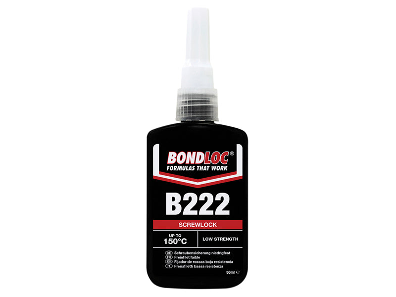 Bondloc B222-50 B222 Screwlock Low Strength Threadlocker 50ml