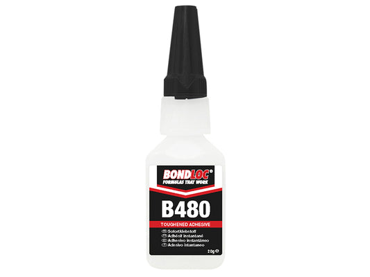 Bondloc B480-20 B480 Black Rubber Toughened Cyanoacrylate 20g
