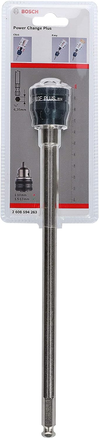 Bosch Professional 1x Extension Power Change Plus Adapter (Length 300 mm, Accessory Hole Saw)