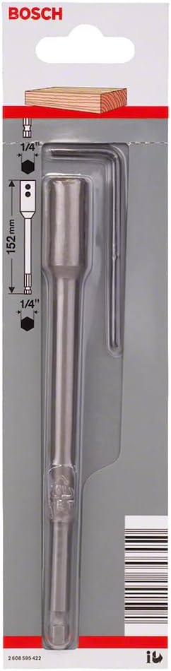 Bosch 2608595422 Extension for Selfcut Speed Flat Drill, 152mm, Silver