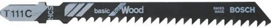 Bosch 2608630033 Professional 5 x Jigsaw blade T 111 C Basic for Wood