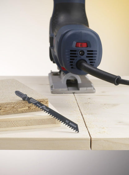 Bosch 2608630033 Professional 5 x Jigsaw blade T 111 C Basic for Wood (for softwood, straight cut, accessories jigsaw)
