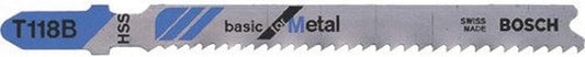 Bosch 2608631673 Professional 3x Jigsaw Blades T Shank 118 B Basic for Metal