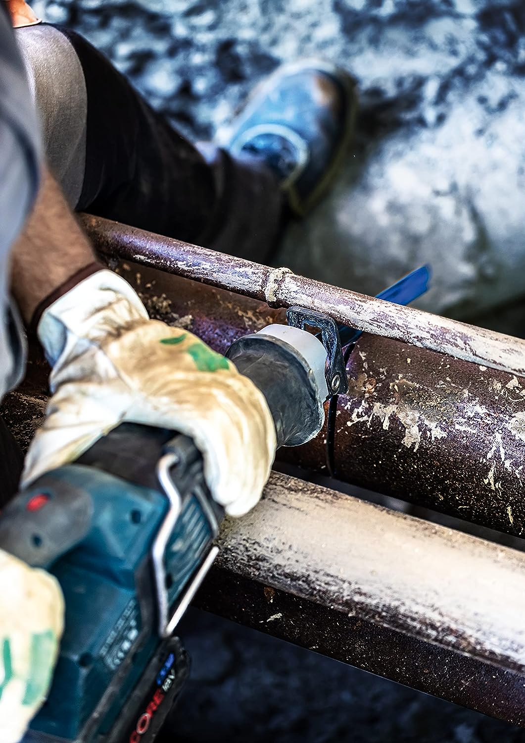 Bosch 2608900365 Professional 1x Expert ‘Thick Tough Metal’ S 955 CHC Reciprocating Saw Blade (Accessories Reciprocating Saw), Blue, 150mm/6"