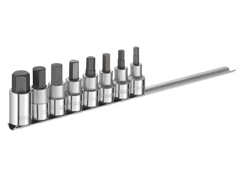 Expert E032904 Hex Bit Socket Set of 8 1/2in Drive