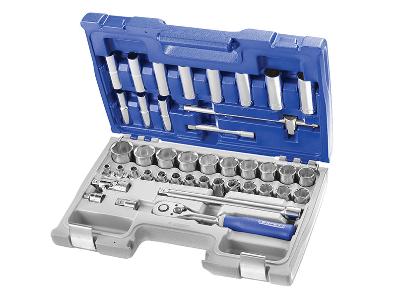 Expert E032908 Socket & Accessory Set of 42 Metric 1/2in Drive