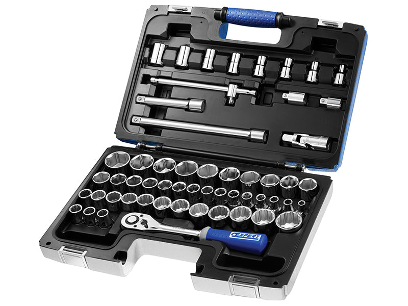 Expert E032909 Socket & Accessory Set of 55 A/F & Metric 1/2in Drive