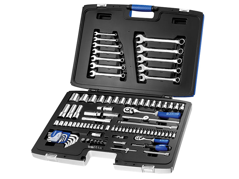 Expert E032911 Socket & Spanner Set of 101 Metric 1/4 & 1/2in Drive