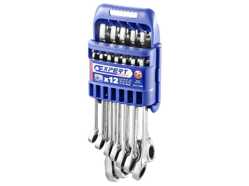 Expert E111106 Ratchet Combination Spanner Set, 12 Piece