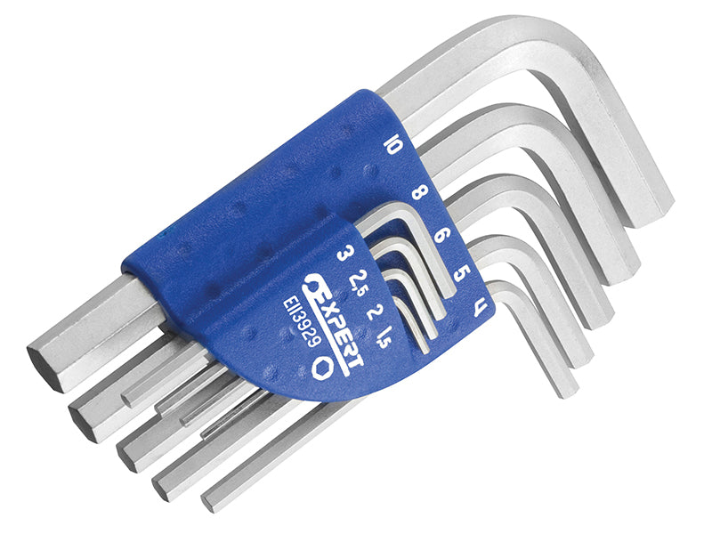 Expert E113929 Hexagon Key Short Arm Set, 9 Piece (1.5 - 10mm)