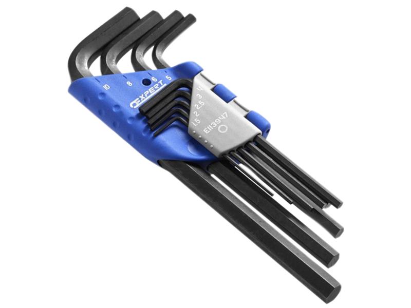 Expert E113947 Hexagon Key Long Arm Set, 9 Piece (1.5-10mm)