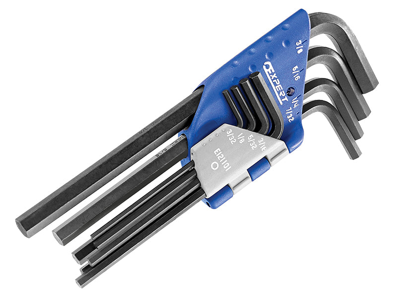 Expert E121101 Hexagon Key Long Arm Set, 8 Piece (3/32-3/8in)