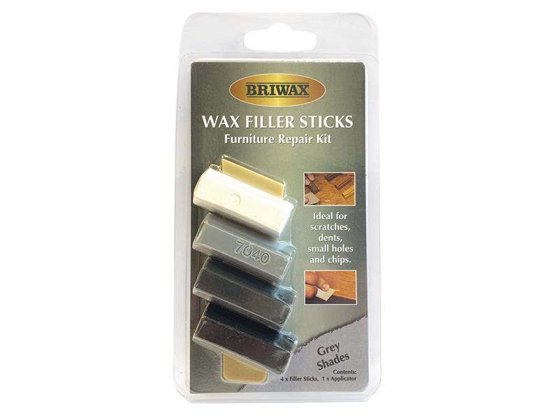 Briwax BWSWSGRY Wax Filler Sticks Grey Shades (Pack 4)