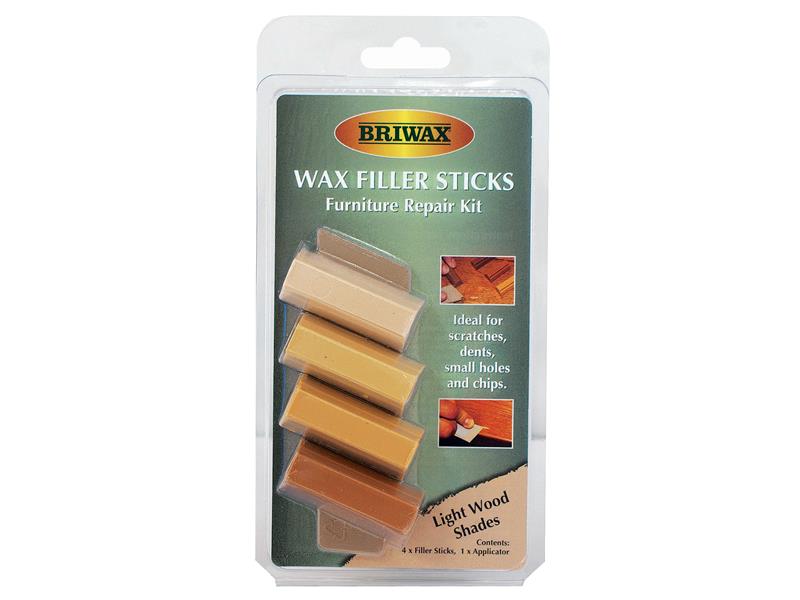 Briwax BWSWSLGT Wax Filler Sticks Light Wood Shades (Pack 4)