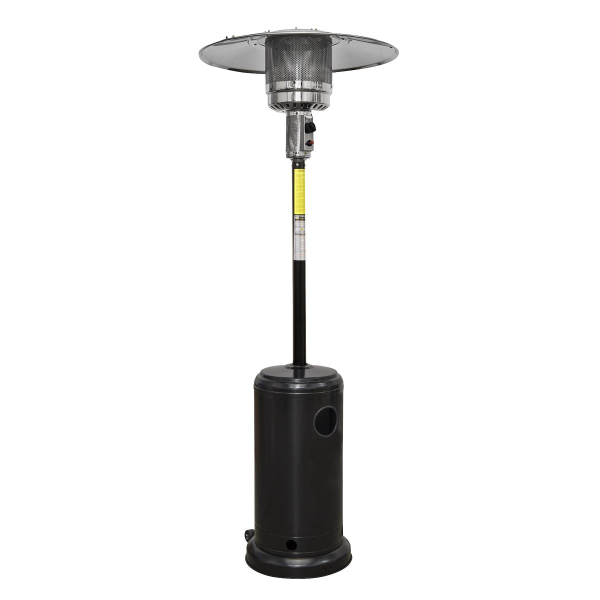 Dellonda DG1 Outdoor Garden Gas Patio Heater 13kW Commercial & Domestic Use, Black | Wheels, Tip-Over Switch, Adjustable