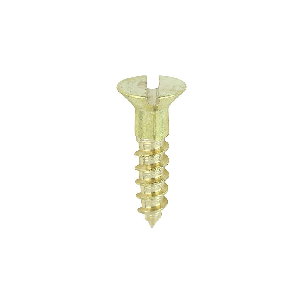 TIMCO Brass Timber Screw SLOT CSK 4 x 1/2 Pack 200