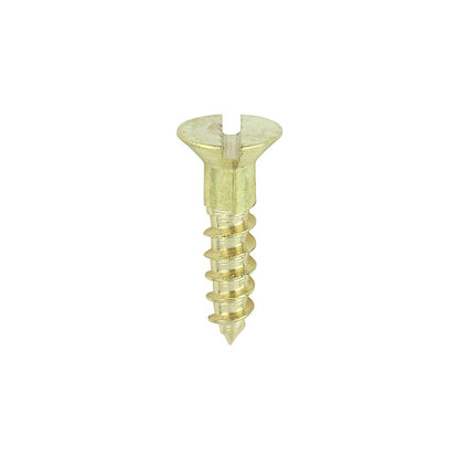 TIMCO Brass Timber Screw SLOT CSK 4 x 1/2 Pack 200