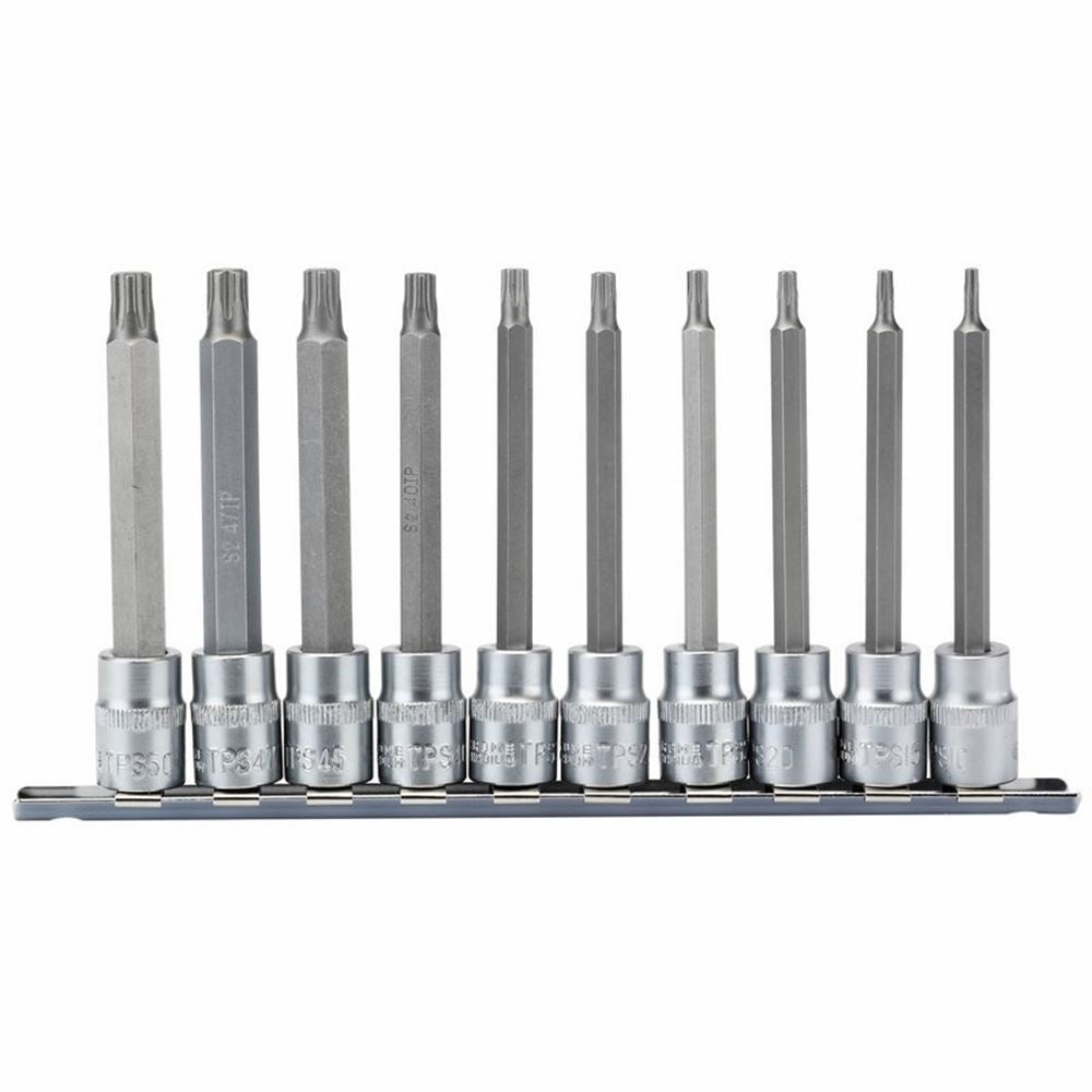 Draper TX-STAR PLUS10PC 3/8 SOCK BIT 16340 Draper TX-STARÂ® Plus Socket Bit Set, 3/8" Sq. Dr., 100mm (10 Piece)