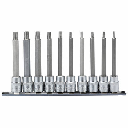 Draper TX-STAR PLUS10PC 3/8 SOCK BIT 16340 Draper TX-STARÂ® Plus Socket Bit Set, 3/8" Sq. Dr., 100mm (10 Piece)