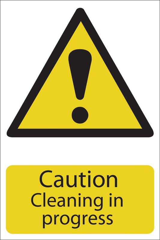 Draper CAUTION CLEANING SIGN 72440 Hazard Signs