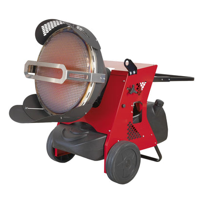 Sealey IR55 Infrared Paraffin/Kerosene/Diesel Heater 155,252Btu/hr | 155,252Btu/hr(45.5kW), 230V - 5A | Infrared heater suitable for well-ventilated
