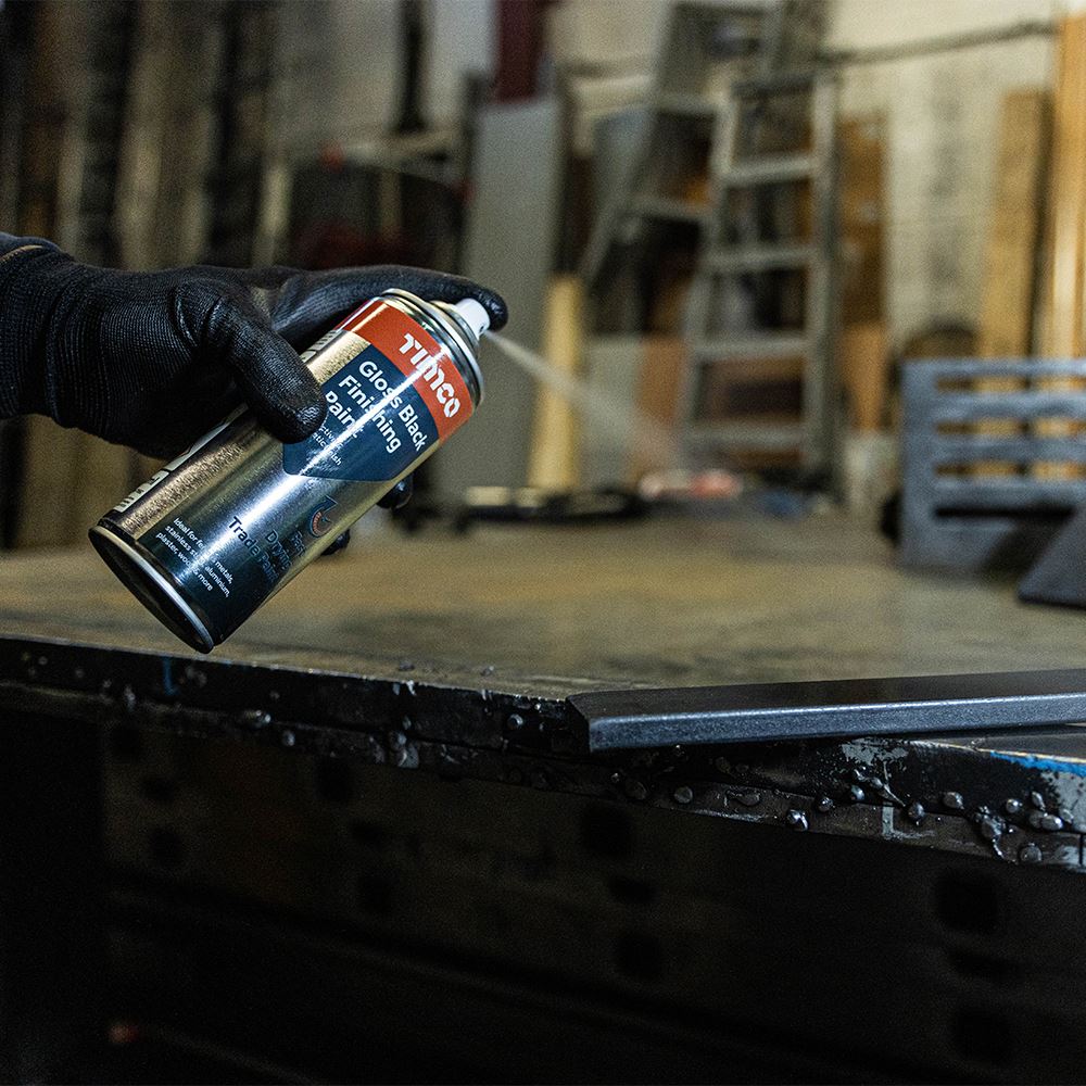 TIMCO Finishing Paint Gloss Black Black 380ml Pack 1.0